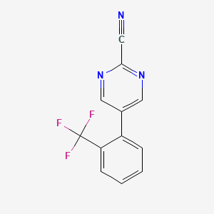 5-(2-(Trifluoromethyl)phenyl)pyrimidine-2-carbonitrile