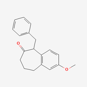 molecular formula C19H20O2 B13097910 5-Benzyl-2-methoxy-8,9-dihydro-5H-benzo[7]annulen-6(7H)-one 