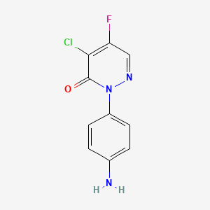 2-(4-Aminophenyl)-4-chloro-5-fluoropyridazin-3(2H)-one