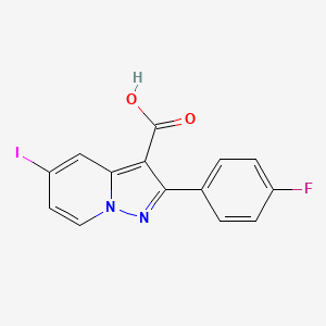 2-(4-Fluorophenyl)-5-iodopyrazolo[1,5-A]pyridine-3-carboxylic acid