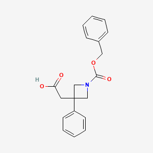 2-(1-((Benzyloxy)carbonyl)-3-phenylazetidin-3-yl)acetic acid