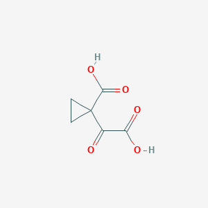 molecular formula C6H6O5 B13098199 1-(Carboxycarbonyl)cyclopropanecarboxylic acid 