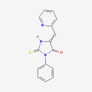 4-Imidazolidinone, 3-phenyl-5-(2-pyridinylmethylene)-2-thioxo-, (Z)-