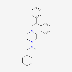 N-(Cyclohexylmethyl)-4-(2,2-diphenylethyl)piperazin-1-amine