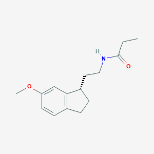 molecular formula C15H21NO2 B130984 (S)-N-[2-(2,3-Dihydro-6-methoxy-1H-inden-1-YL)ethyl]propanamide CAS No. 178678-16-5