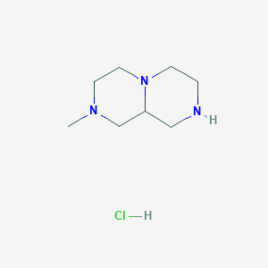 molecular formula C8H18ClN3 B13098400 2-Methyloctahydro-1H-pyrazino[1,2-a]pyrazine hydrochloride 