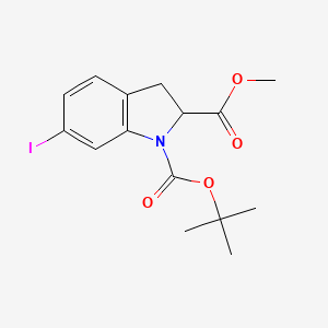 1-tert-Butyl 2-methyl 6-iodoindoline-1,2-dicarboxylate