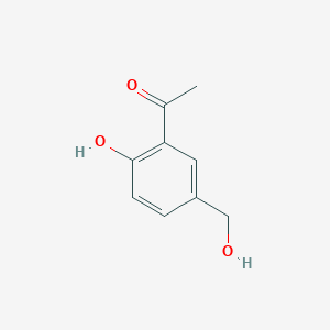 molecular formula C9H10O3 B13098410 1-(2-Hydroxy-5-(hydroxymethyl)phenyl)ethanone 