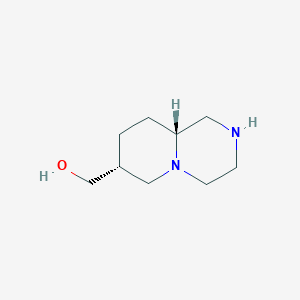 molecular formula C9H18N2O B13098487 ((7R,9aR)-octahydro-1H-pyrido[1,2-a]pyrazin-7-yl)methanol 