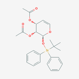 (2R,3R,4R)-2-((tert-Butyldiphenylsilyl)oxy)-3,4-dihydro-2H-pyran-3,4-diyldiacetate