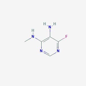 molecular formula C5H7FN4 B13098700 6-fluoro-N4-methylpyrimidine-4,5-diamine CAS No. 767-89-5