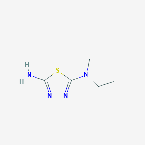 molecular formula C5H10N4S B13098712 N2-Ethyl-N2-methyl-1,3,4-thiadiazole-2,5-diamine 