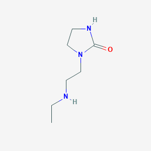 molecular formula C7H15N3O B13098749 1-(2-(Ethylamino)ethyl)imidazolidin-2-one 