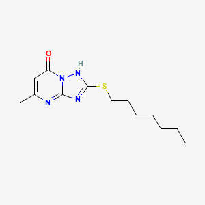 2-(Heptylsulfanyl)-5-methyl[1,2,4]triazolo[1,5-a]pyrimidin-7(1H)-one