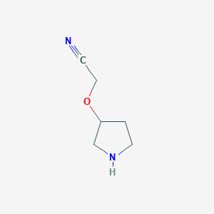 molecular formula C6H10N2O B13098982 2-(Pyrrolidin-3-yloxy)acetonitrile 