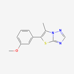 molecular formula C12H11N3OS B13098990 5-(3-Methoxyphenyl)-6-methylthiazolo[3,2-B][1,2,4]triazole 