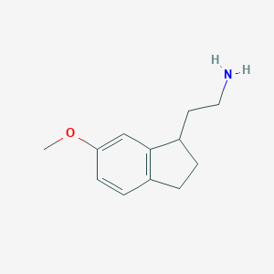 molecular formula C12H17NO B130990 1-(2-Aminoethyl)-6-methoxyindan CAS No. 108048-37-9