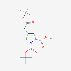 1-tert-Butyl 2-methyl 4-(2-(tert-butoxy)-2-oxoethyl)pyrrolidine-1,2-dicarboxylate