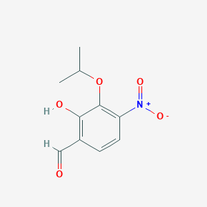 molecular formula C10H11NO5 B13099107 2-Hydroxy-3-isopropoxy-4-nitrobenzaldehyde 