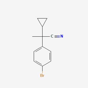 2-(4-Bromophenyl)-2-cyclopropylpropanenitrile