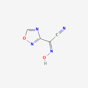 molecular formula C4H2N4O2 B13099207 (2Z)-2-hydroxyimino-2-(1,2,4-oxadiazol-3-yl)acetonitrile 