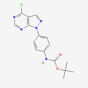 Tert-butyl (4-(4-chloro-1H-pyrazolo[3,4-D]pyrimidin-1-YL)phenyl)carbamate