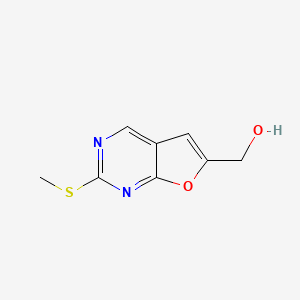 molecular formula C8H8N2O2S B13099233 (2-(Methylthio)furo[2,3-d]pyrimidin-6-yl)methanol CAS No. 649558-78-1