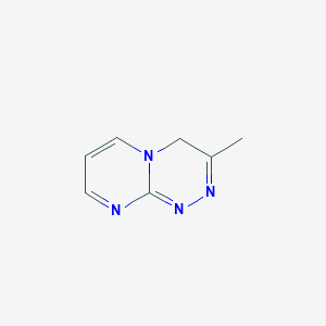 molecular formula C7H8N4 B13099268 3-Methyl-4H-pyrimido[2,1-c][1,2,4]triazine 