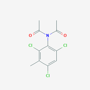 molecular formula C11H10Cl3NO2 B13099281 N-Acetyl-N-(2,4,6-trichloro-3-methylphenyl)acetamide 