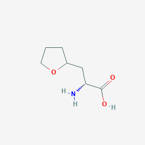 molecular formula C7H13NO3 B13099305 (2R)-2-Amino-3-(tetrahydrofuran-2-yl)propanoic acid 