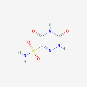 molecular formula C3H4N4O4S B13099344 3,5-Dihydroxy-1,2,4-triazine-6-sulfonamide 