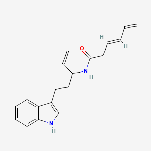 (E)-N-(5-(1H-Indol-3-yl)pent-1-en-3-yl)hexa-3,5-dienamide