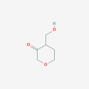 molecular formula C6H10O3 B13099358 4-(Hydroxymethyl)oxan-3-one CAS No. 121197-11-3