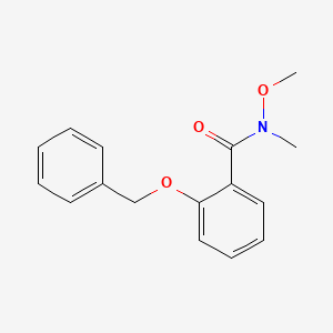 molecular formula C16H17NO3 B13099382 2-Benzyloxy-N-methoxy-N-methylbenzamide CAS No. 873556-56-0