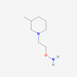 molecular formula C8H18N2O B13099436 O-(2-(3-Methylpiperidin-1-yl)ethyl)hydroxylamine 