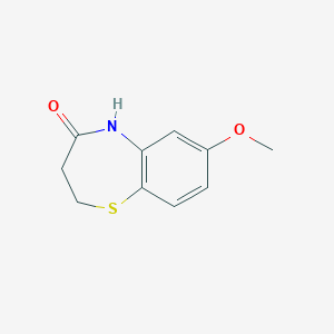 molecular formula C10H11NO2S B13099473 7-Methoxy-2,3-dihydrobenzo[b][1,4]thiazepin-4(5H)-one 