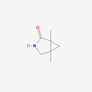 molecular formula C7H11NO B13099476 1,5-Dimethyl-3-azabicyclo[3.1.0]hexan-2-one 