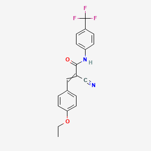 molecular formula C19H15F3N2O2 B1309951 (E)-2-cyano-3-(4-ethoxyphenyl)-N-[4-(trifluoromethyl)phenyl]-2-propenamide 