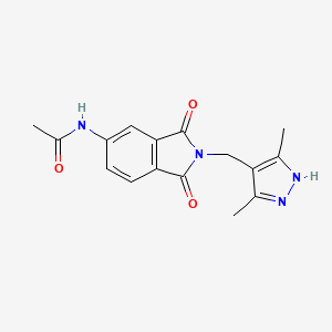 N-(2-((3,5-Dimethyl-1H-pyrazol-4-yl)methyl)-1,3-dioxoisoindolin-5-yl)acetamide