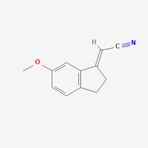 molecular formula C12H11NO B130996 (E)-(6-甲氧基茚满-1-亚甲基)乙腈 CAS No. 187871-98-3