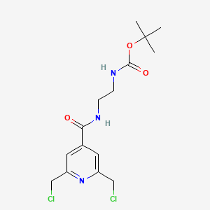 tert-Butyl (2-(2,6-bis(chloromethyl)isonicotinamido)ethyl)carbamate