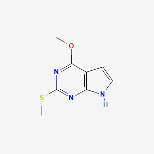 molecular formula C8H9N3OS B1309970 4-Methoxy-2-methylsulfanyl-7h-pyrrolo(2,3-d)pyrimidine CAS No. 29877-76-7