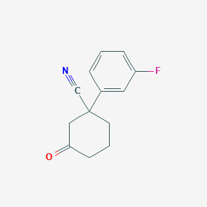 1-(3-Fluorophenyl)-3-oxocyclohexanecarbonitrile