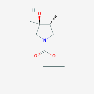 Cis-tert-butyl 3-hydroxy-3,4-dimethylpyrrolidine-1-carboxylate