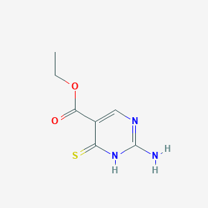 molecular formula C7H9N3O2S B13099774 Ethyl 2-amino-4-thioxo-1,4-dihydropyrimidine-5-carboxylate 