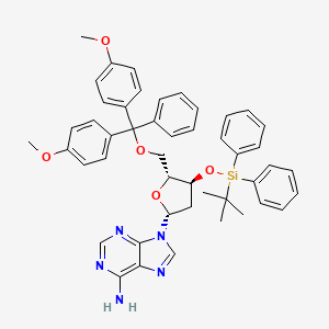 molecular formula C47H49N5O5Si B13099792 5'-O-[Bis(4-methoxyphenyl)phenylmethyl]-2'-deoxy-3'-O-[(1,1-dimethylethyl)diphenylsilyl]Adenosine 