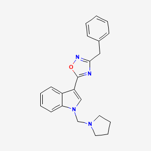 3-Benzyl-5-(1-(pyrrolidin-1-ylmethyl)-1H-indol-3-yl)-1,2,4-oxadiazole