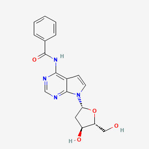 N-(7-((2R,4S,5R)-4-Hydroxy-5-(hydroxymethyl)tetrahydrofuran-2-yl)-7H-pyrrolo[2,3-d]pyrimidin-4-yl)benzamide