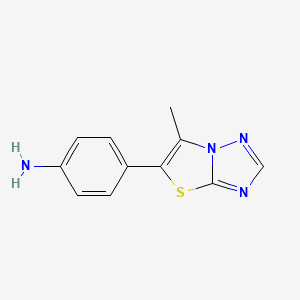 4-(6-Methylthiazolo[3,2-B][1,2,4]triazol-5-YL)aniline