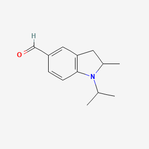 molecular formula C13H17NO B1310002 1-异丙基-2-甲基-2,3-二氢-1H-吲哚-5-甲醛 CAS No. 179406-45-2